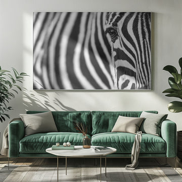 Zebra's Intense Eye | Poster - Room Interior 1