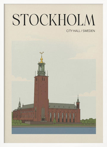 Stockholm City Hall | Poster - White Frame Interior