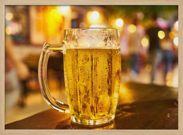 Golden Lager Night | Poster - Wood Frame Interior