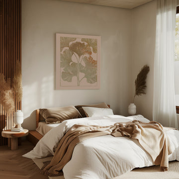 Golden Ginkgo Leaves | Canvas - Room Interior 2