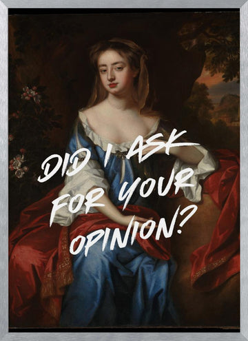 Elegant Opinion Woman | Poster - Silver Frame Interior
