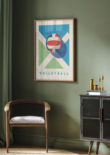 Retro Volleyball Game | Poster - Room Interior 2