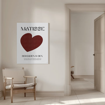 Red Heart Abstract | Canvas - Room Interior 1