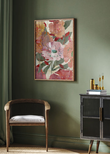 Colorful Watercolor Blooms | Poster - Room Interior 2