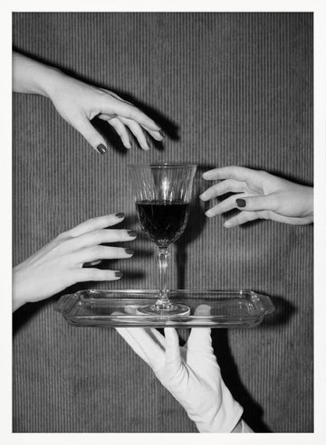 The Wine Is Served | Poster - White Frame Interior