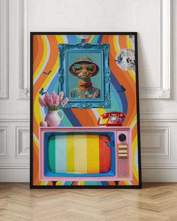 Stylish Retro Meerkat | Poster - Room Interior 1