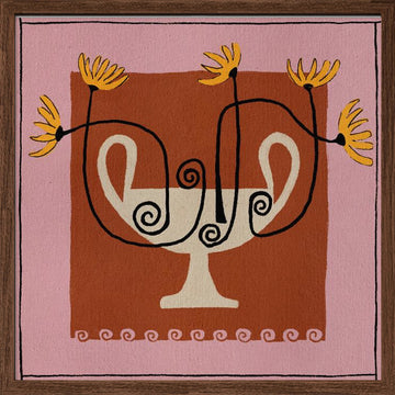 Out of Vase Blooms 12 | Poster - Walnut Frame Interior