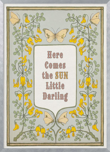 Hopeful Butterfly Quote | Poster - Silver Frame Interior