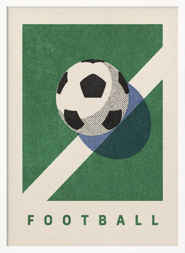 Classic Football Field | Poster - White Frame Interior