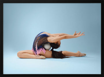 Graceful Rhythmic Gymnast Pose | Poster - Black Metal Frame Interior