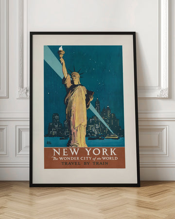 New York, the Wonder City of the World Travel By Train (1927) Poster By Adolph Treidler | Poster - Room Interior 1