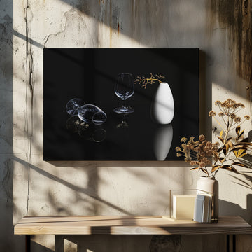 Elegant Glassware Still Life | Canvas - Room Interior 2