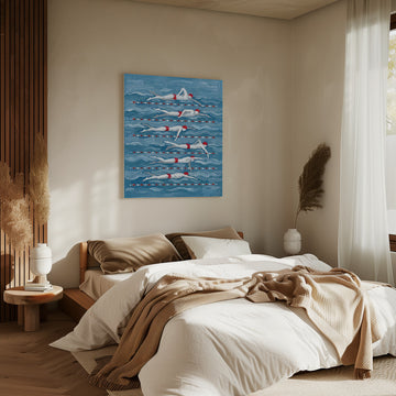 Swimmers In Motion | Canvas - Room Interior 2