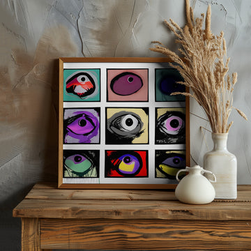 Colorful Abstract Eyes | Poster - Room Interior 1