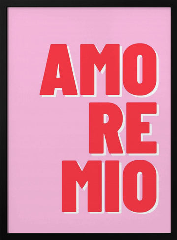 Pink Amore Mio | Poster - Black Metal Frame Interior