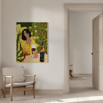 Pensive Woman Outdoors | Canvas - Room Interior 1