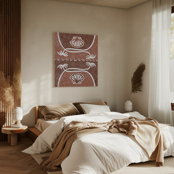 Tropical Beach Scallops | Canvas - Room Interior 2