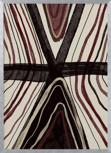 Intersecting Organic Forms | Poster - Silver Frame Interior
