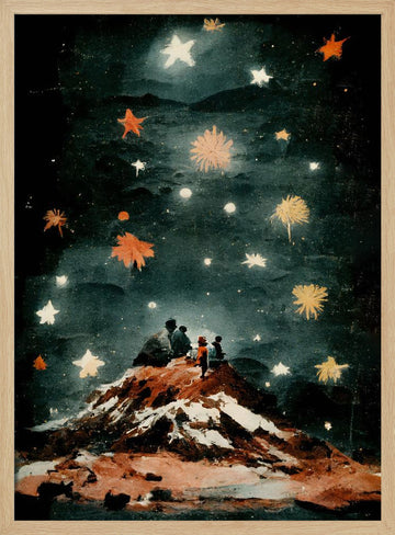 Starlit Reverie | Poster - Wood Frame Interior