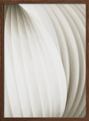 Soft Flowing Curves | Poster - Walnut Frame Interior