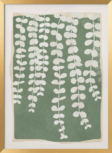 Organic Green Foliage | Poster - Gold Frame Interior