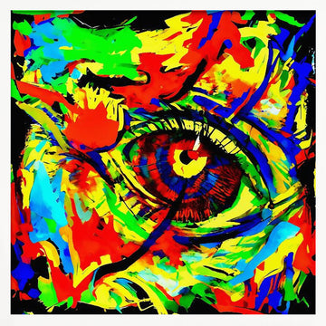 Vibrant Abstract Eye | Poster - White Frame Interior