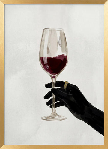Red Wine Elegance | Poster - Gold Frame Interior