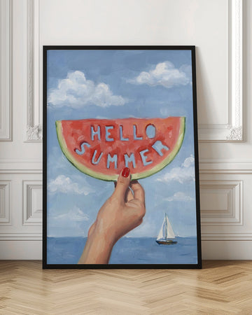Hello Summer Watermelon | Poster - Room Interior 1