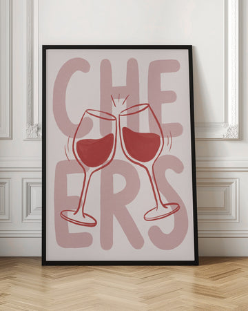 Cheers Wine Toast | Poster - Room Interior 1