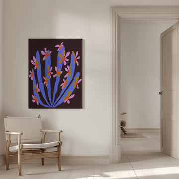 Vibrant Botanical Blooms | Canvas - Room Interior 1