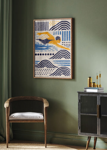 Stylized Swimmer Patterns | Poster - Room Interior 2