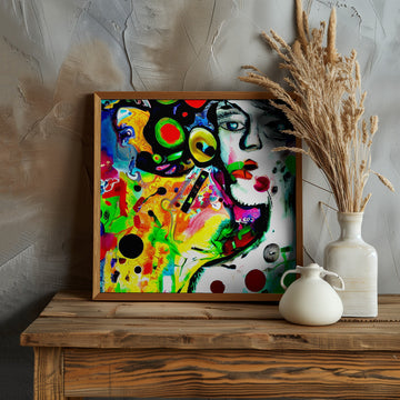 Vibrant Abstract Face | Poster - Room Interior 1