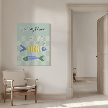 Striped Fish and Olives | Canvas - Room Interior 1