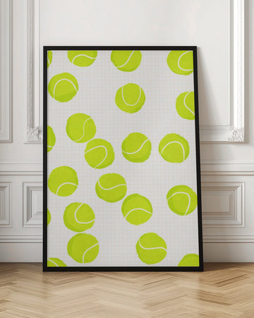 Playful Tennis Balls Pattern | Poster - Room Interior 1