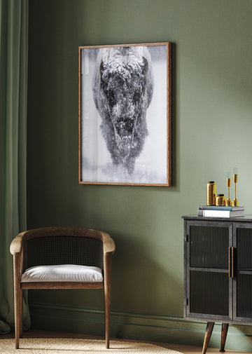 Majestic Bison Snowstorm | Poster - Room Interior 2