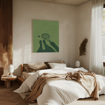 Minimalist Tennis Player | Canvas - Room Interior 2