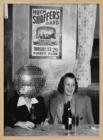 Retro Disco Bar Fun | Poster - Wood Frame Interior