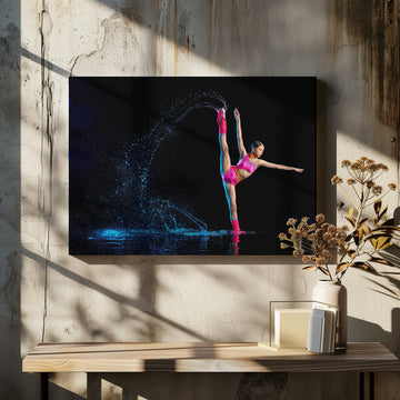 Dynamic Dance Water Splash | Canvas - Room Interior 2