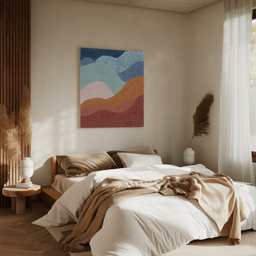 Earthy Layered Landscape | Canvas - Room Interior 2