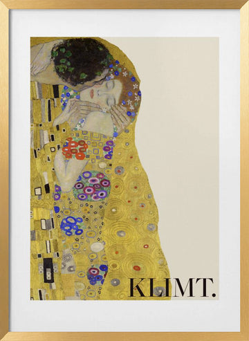 The Kiss (1907–1908) Special Poster Crop | Poster - Gold Frame Interior