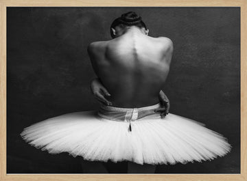 Graceful Ballerina Back | Poster - Wood Frame Interior