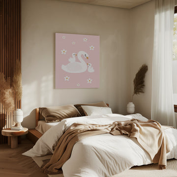 Sweet Swan Family | Canvas - Room Interior 2