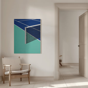 Blue Tennis Court | Canvas - Room Interior 1