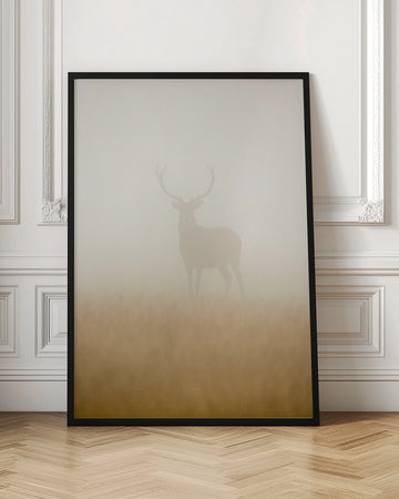 Stag in Morning Mist | Poster - Room Interior 1