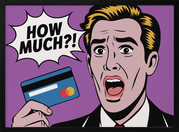 Pop Art Financial Shock | Poster - Black Metal Frame Interior