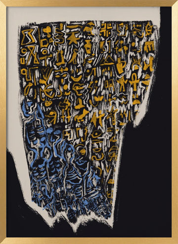 Ancient Golden Symbols | Poster - Gold Frame Interior