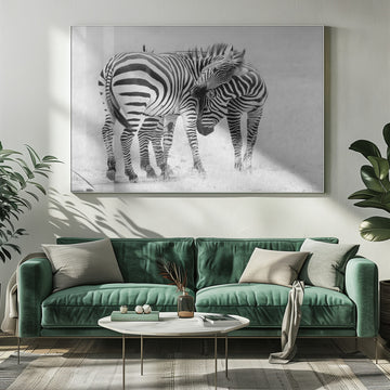 Wild Zebras Bonding | Poster - Room Interior 1