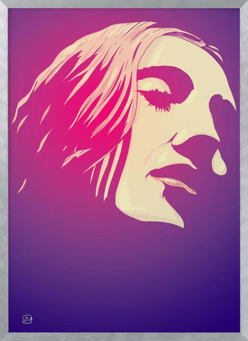 Emotional Pink Profile | Poster - Silver Frame Interior