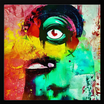 Vivid Abstract Eye | Poster - Black Metal Frame Interior