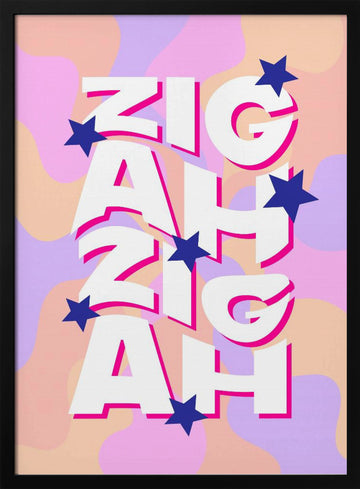 Colorful Zig A Zig Ah | Poster - Black Metal Frame Interior